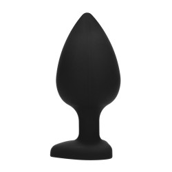 Ouch! Plug Bijou Anal silicone Heart Noir 8 x 4 cm